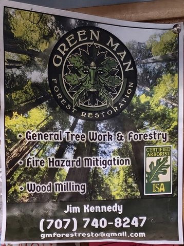 Flyer for Green Man Forest Restoration