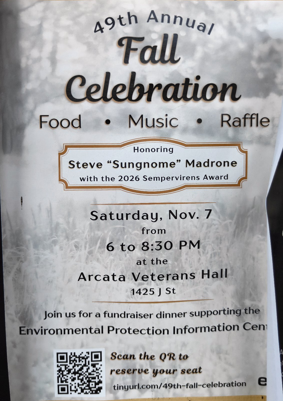 Flyer for 49th Annual Fall Celebration