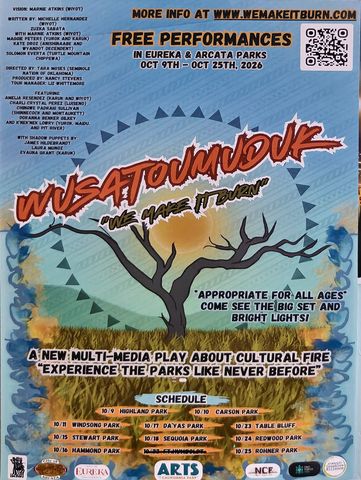 Flyer for Wusatoumuduk "We Make It Burn"