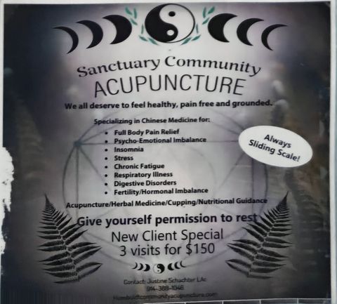 Flyer for Sanctuary Community Acupuncture