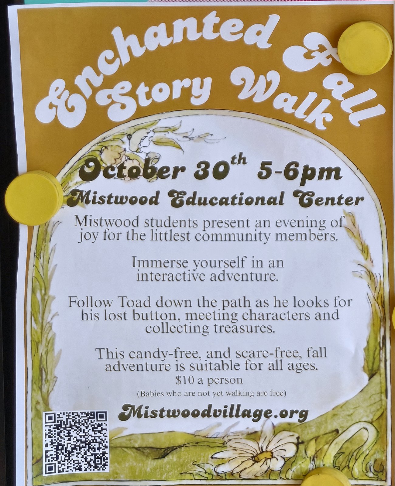 Flyer for Enchanted Fall Story Walk