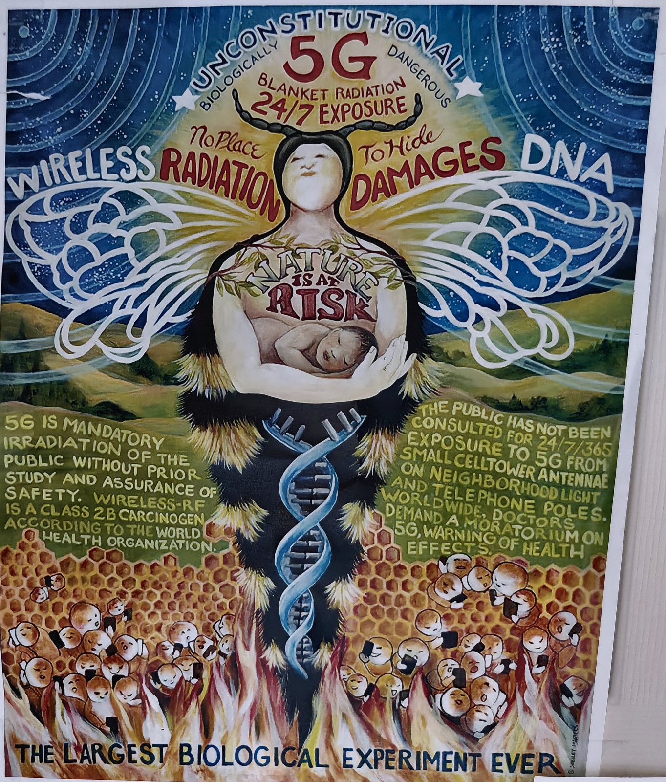 Flyer for 5g Blanket Radiation 24/7 Exposure