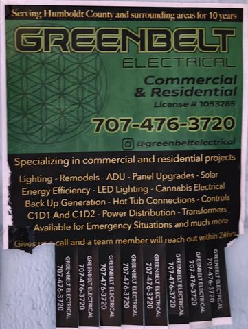 Flyer for Greenbelt Electrical