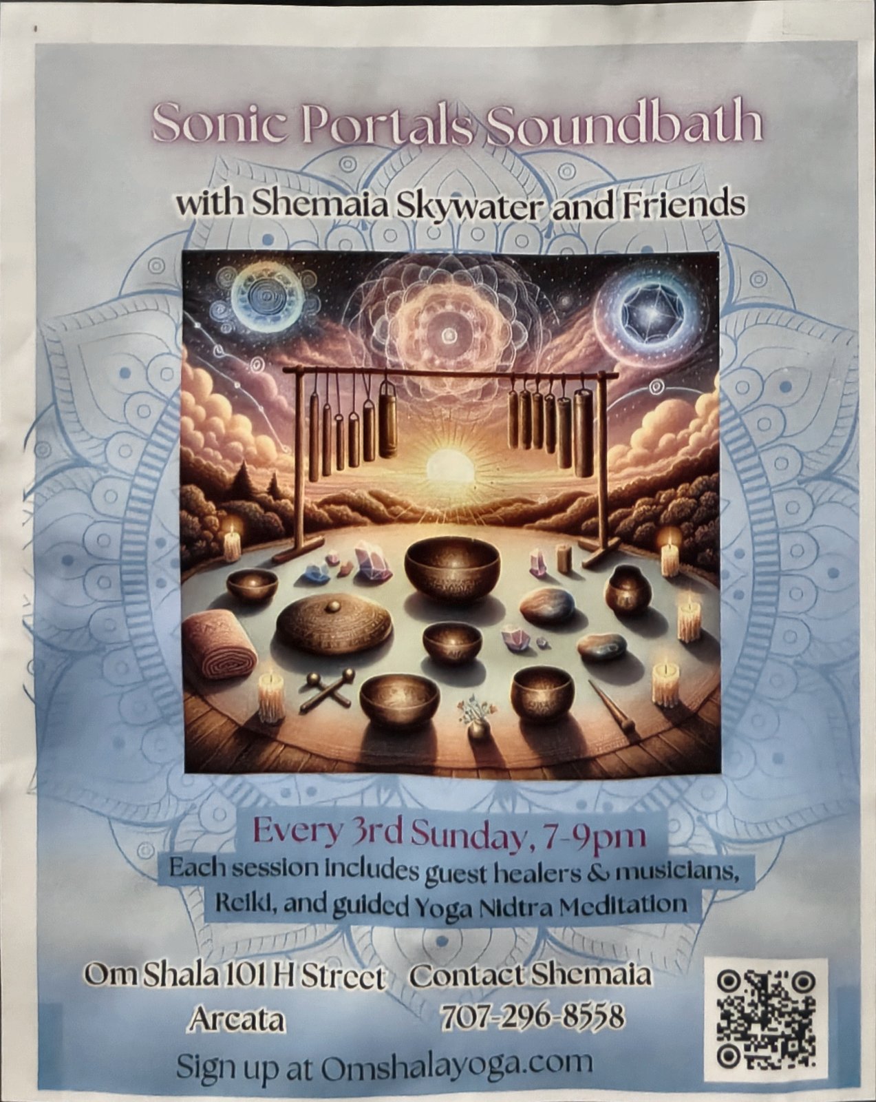 Flyer for Sonic Portals Soundbath