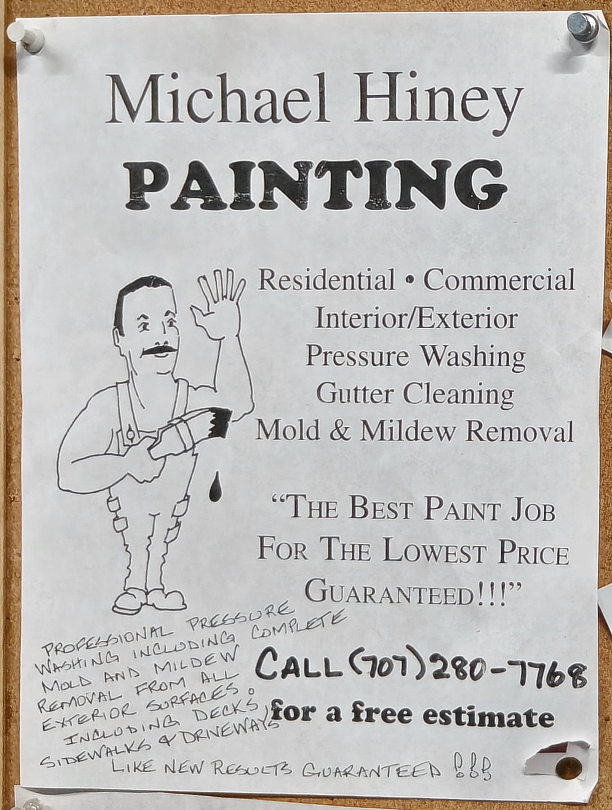 Flyer for Michael Hiney PAINTING