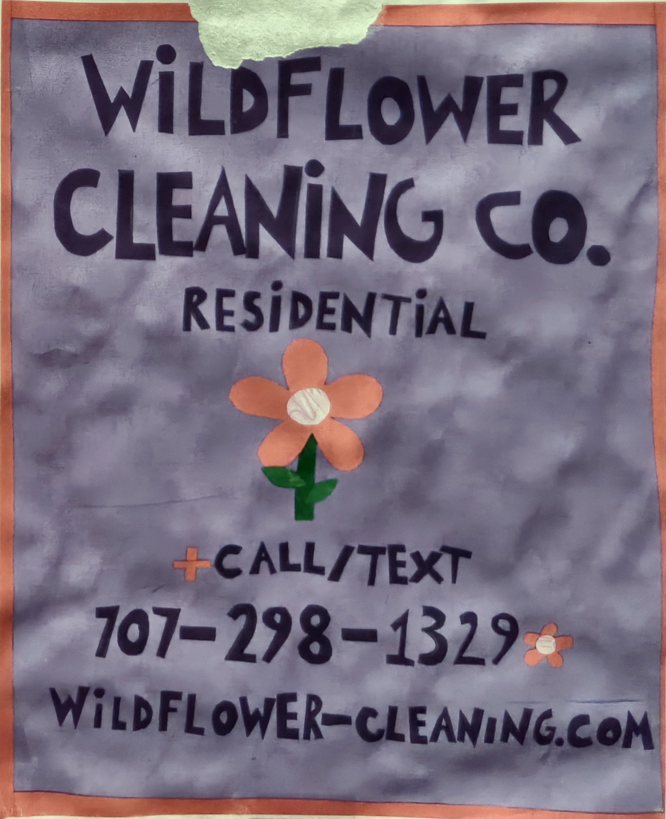 Flyer for Wildflower Cleaning Co. Residential