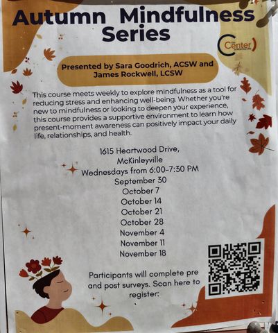 Flyer for Autumn Mindfulness Series