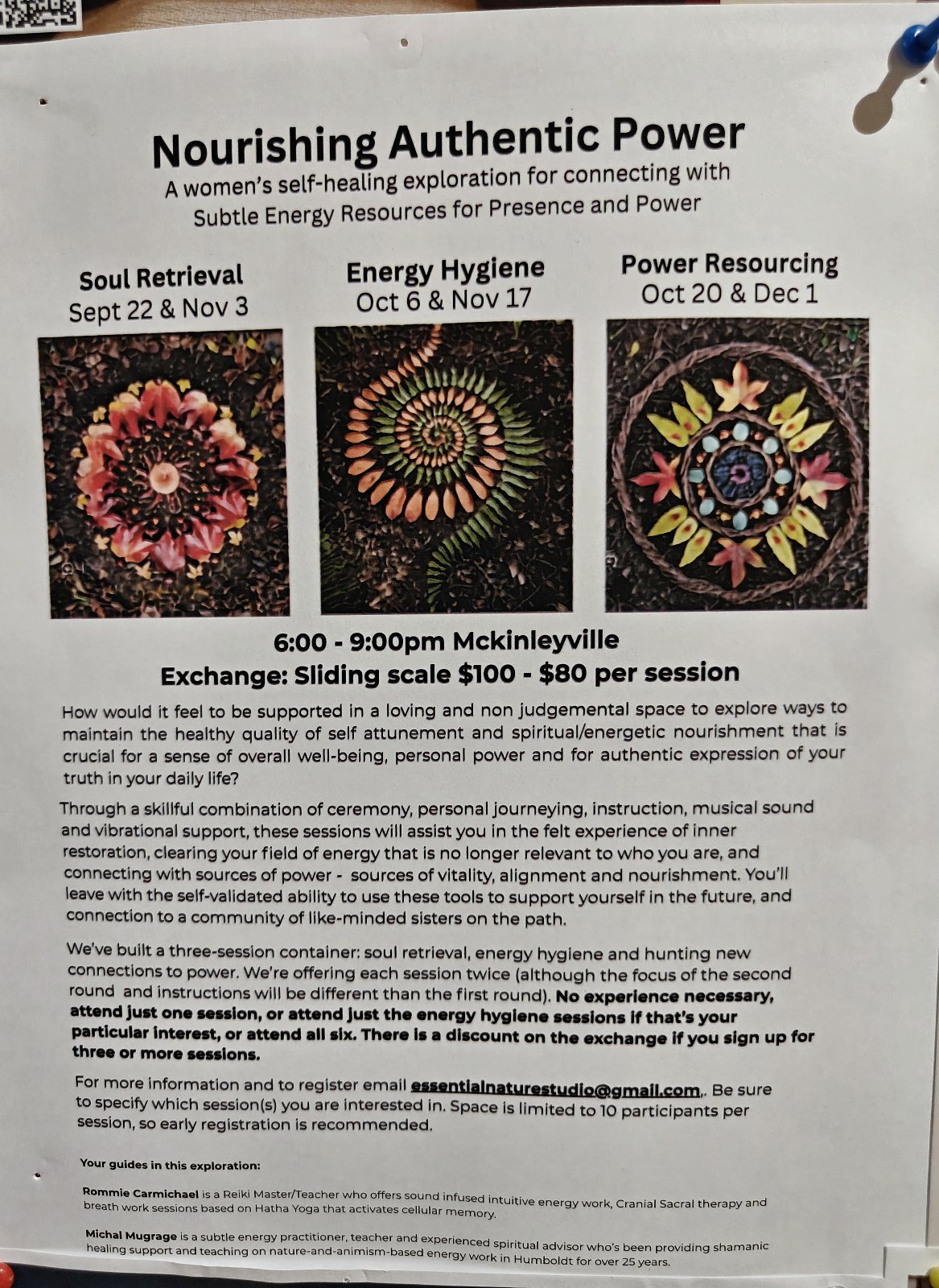 Flyer for Nourishing Authentic Power