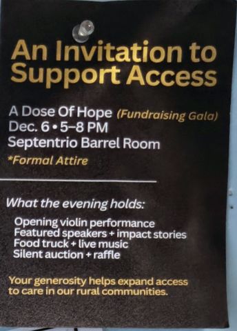 Flyer for A Dose of Hope: An Invitation to Support Access