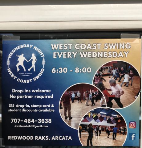 Flyer for West Coast Swing Every Wednesday