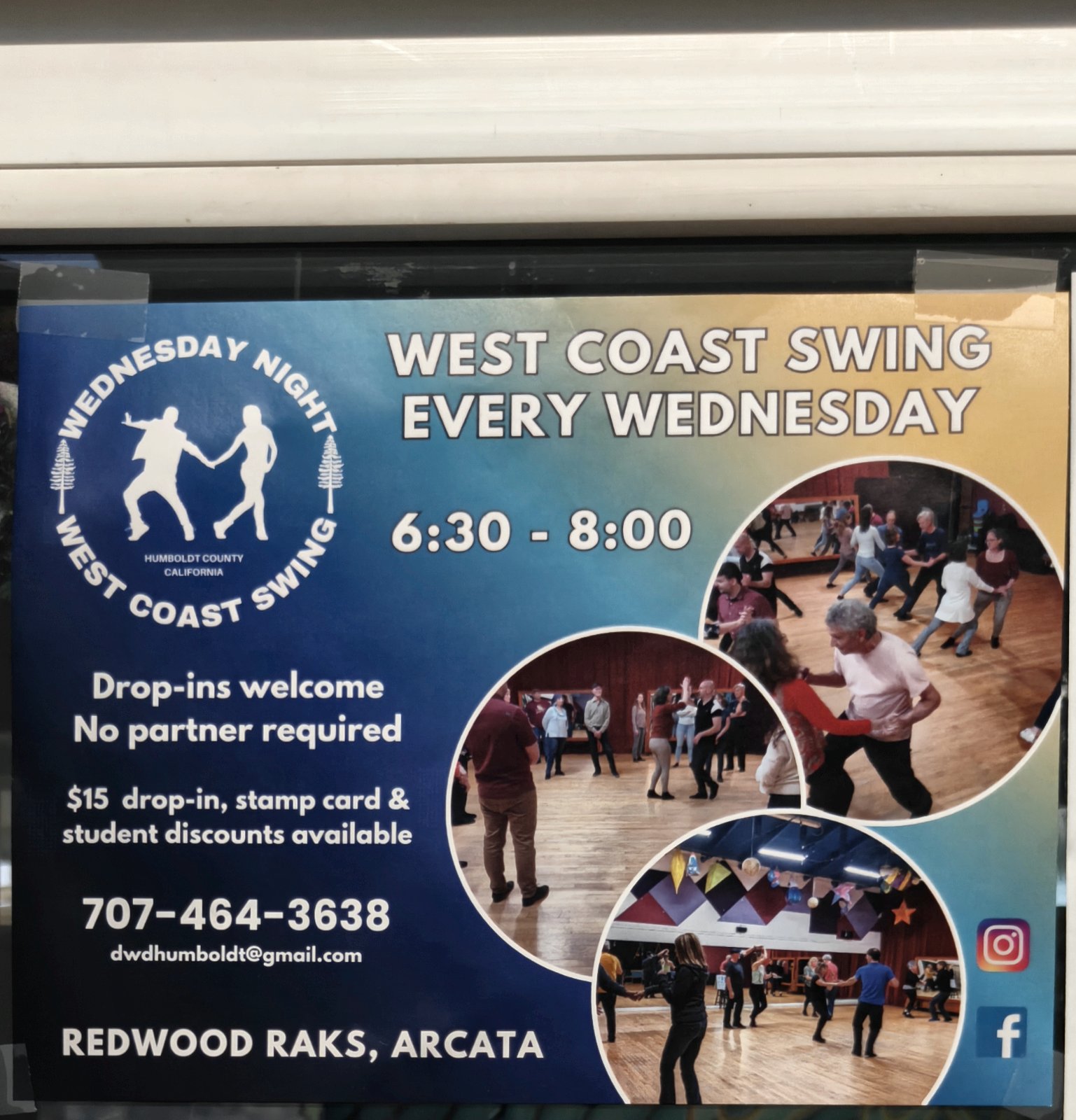 Flyer for West Coast Swing Every Wednesday