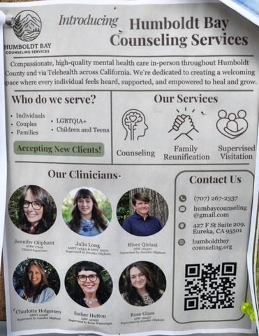 Flyer for Humboldt Bay Counseling Services