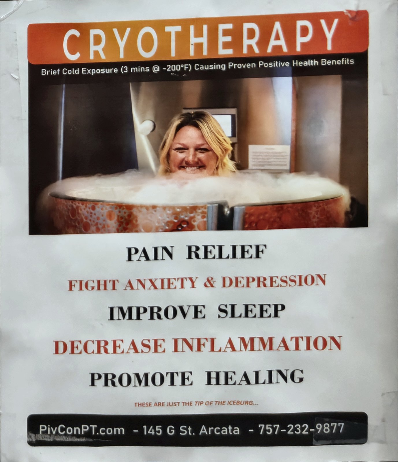 Flyer for Cryotherapy