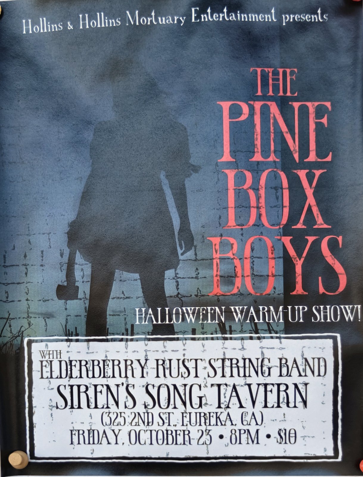 Flyer for The Pine Box Boys