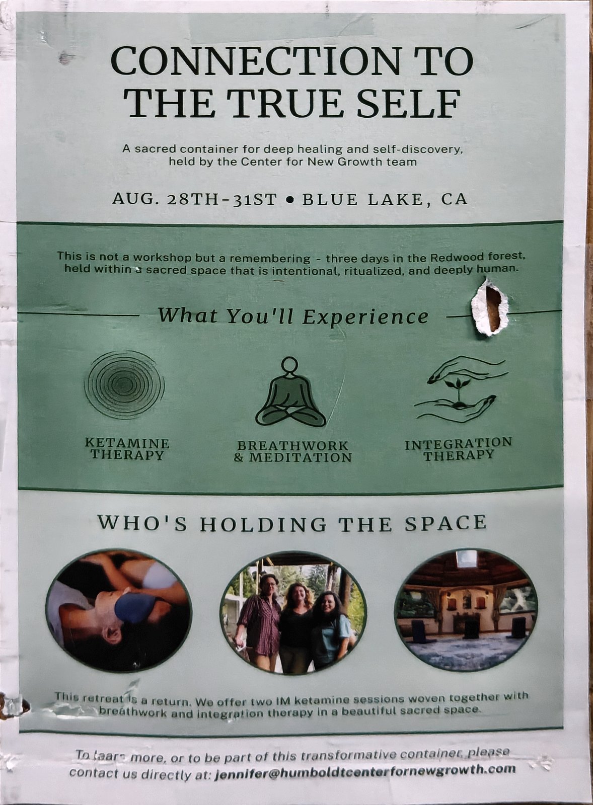 Flyer for Connection to the True Self