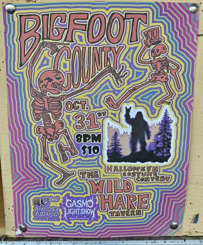 Flyer for Bigfoot County / The Wild Hare Tavern