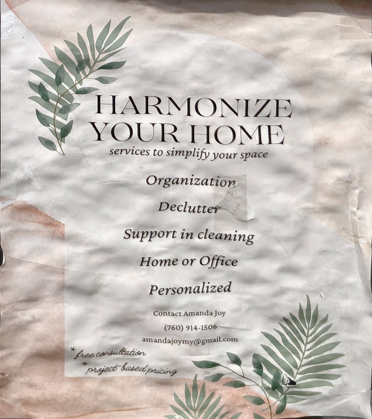 Flyer for Harmonize Your Home