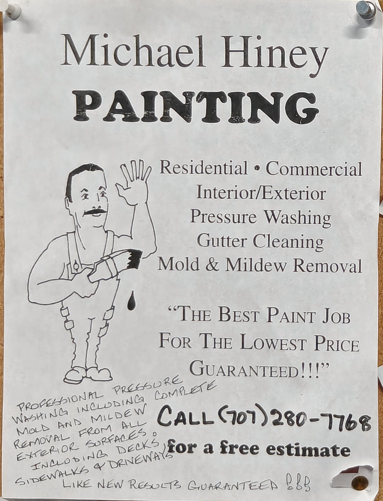Flyer for Michael Hiney Painting