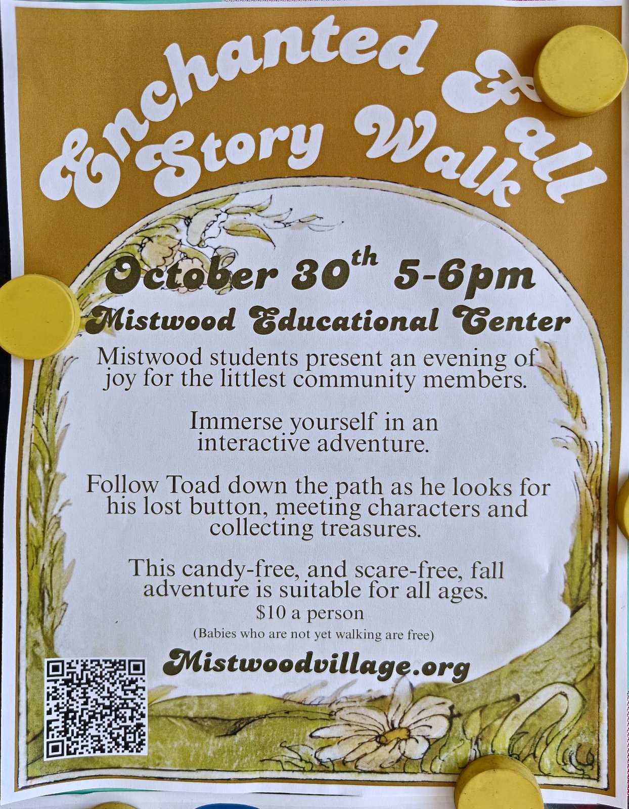 Flyer for Enchanted Fall Story Walk