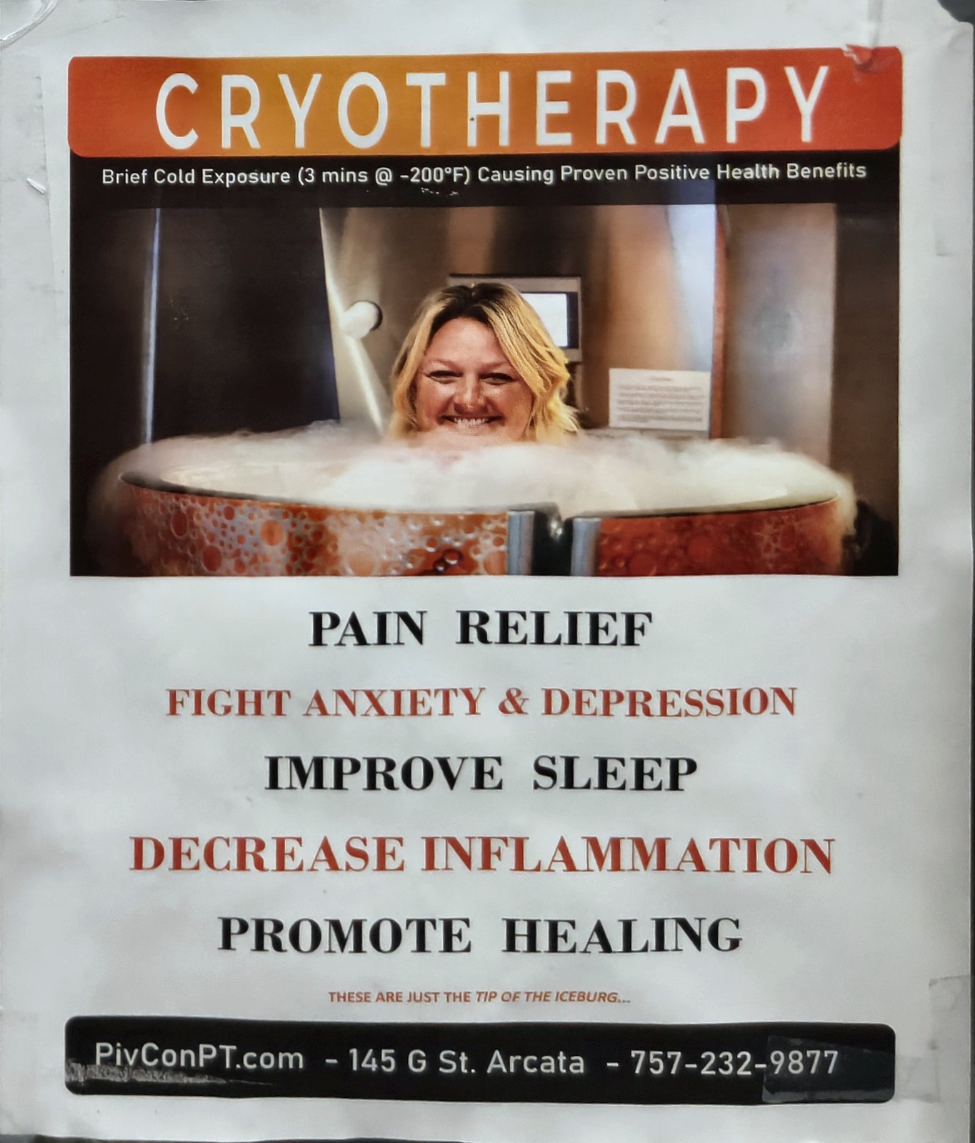 Flyer for Cryotherapy