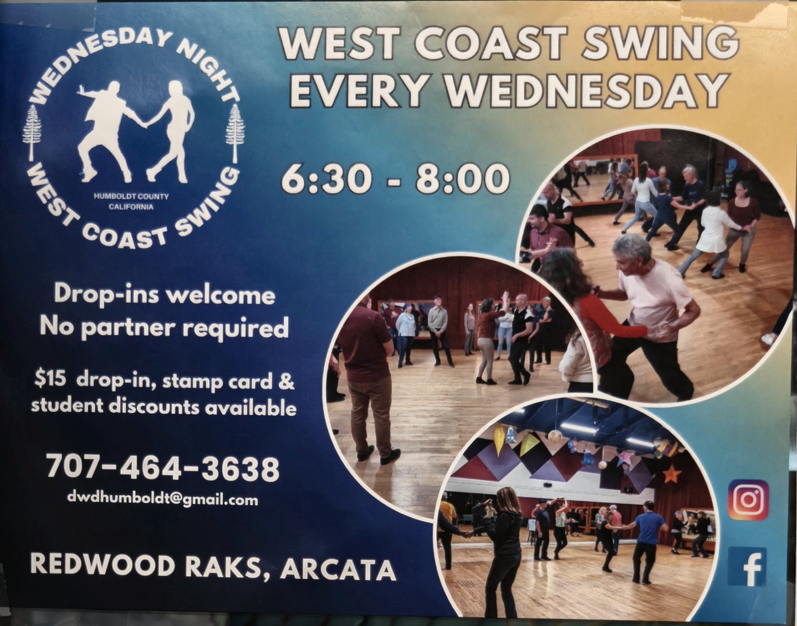 Flyer for West Coast Swing Every Wednesday