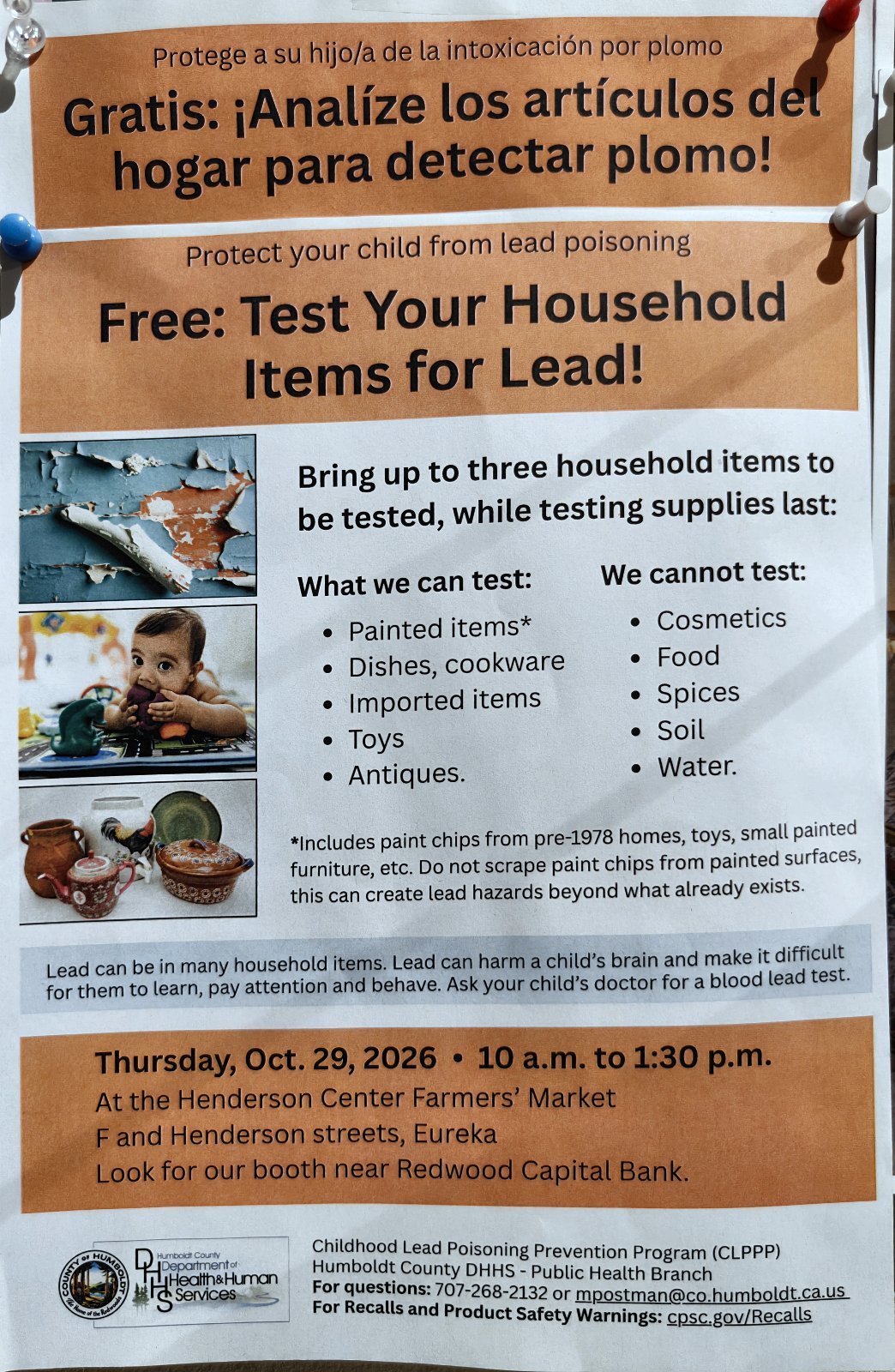 Flyer for Free: Test Your Household Items for Lead