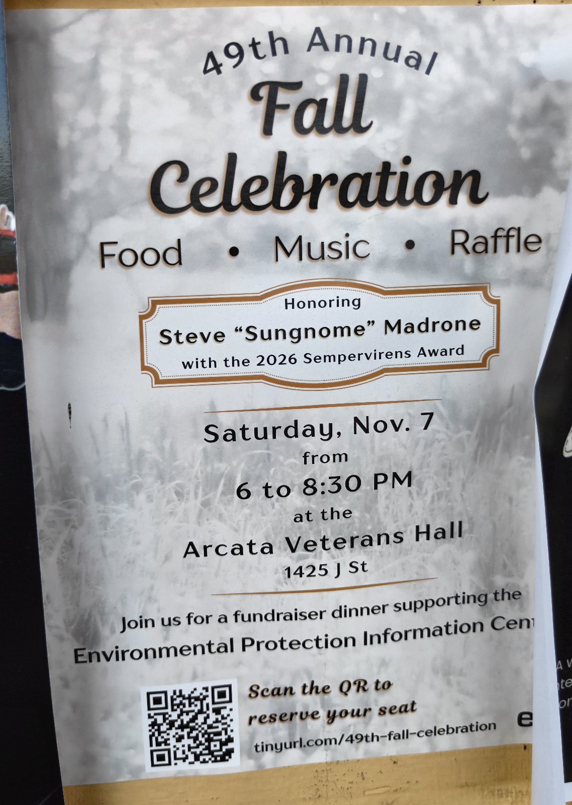Flyer for 49th Annual Fall Celebration