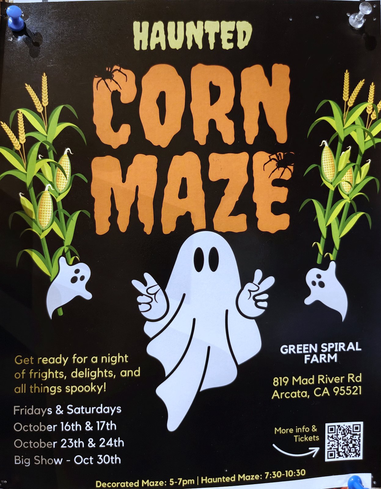 Flyer for Haunted Corn Maze