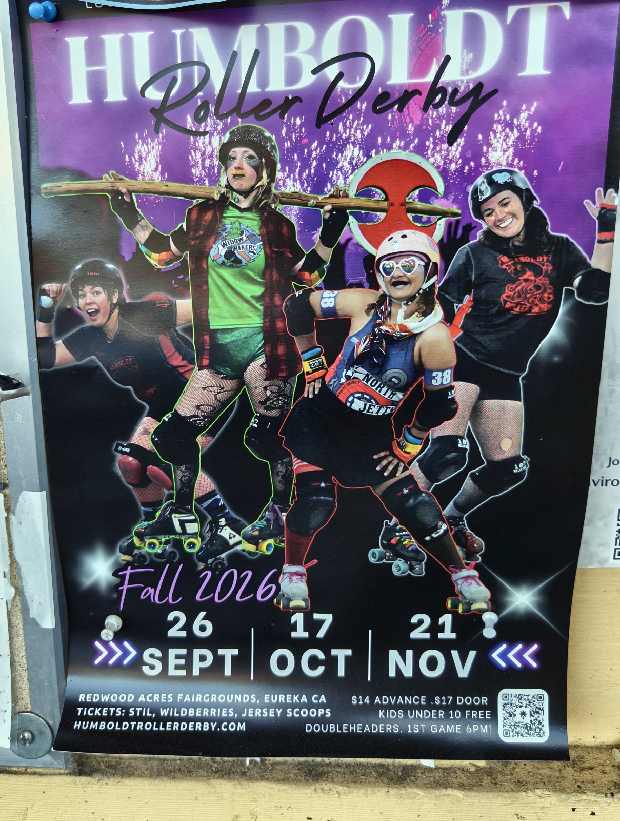 Flyer for Humboldt Roller Derby