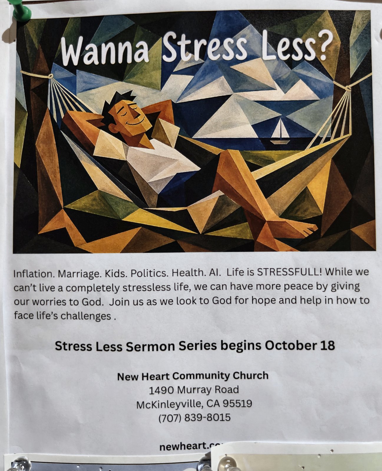 Flyer for Wanna Stress Less?