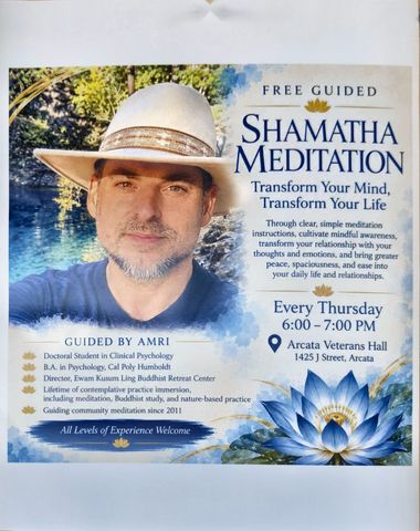 Flyer for Free Guided Shamatha Meditation