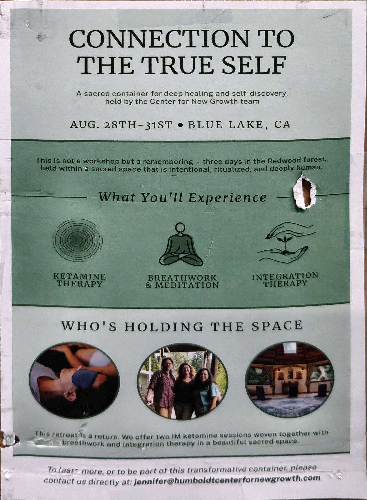 Flyer for Connection To The True Self