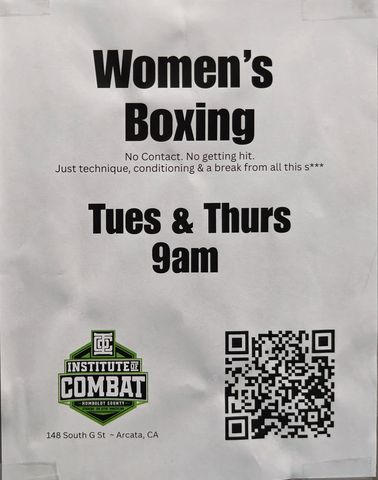 Flyer for Women's Boxing